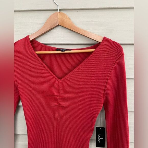 Lulu's Scarlet Long Sleeve Dress - Picture 5 of 16